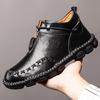 Autumn men's leather high-top short boots men's youth Martin boots breathable sports shoes comfortable casual leather shoes