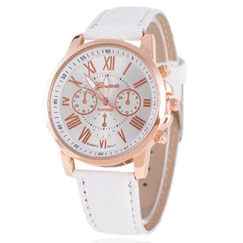 

Cute analog watches for men and women with leather bands. Colorful, casual, simple, popular, affordable.