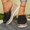 Buty Damskie Sandały Letnia Moda Buty na Koturnie Kobieta Oddychające Sandały Damskie Klapki Miękkie Obuwie Damskie Sandały na Wysokim Obcasie