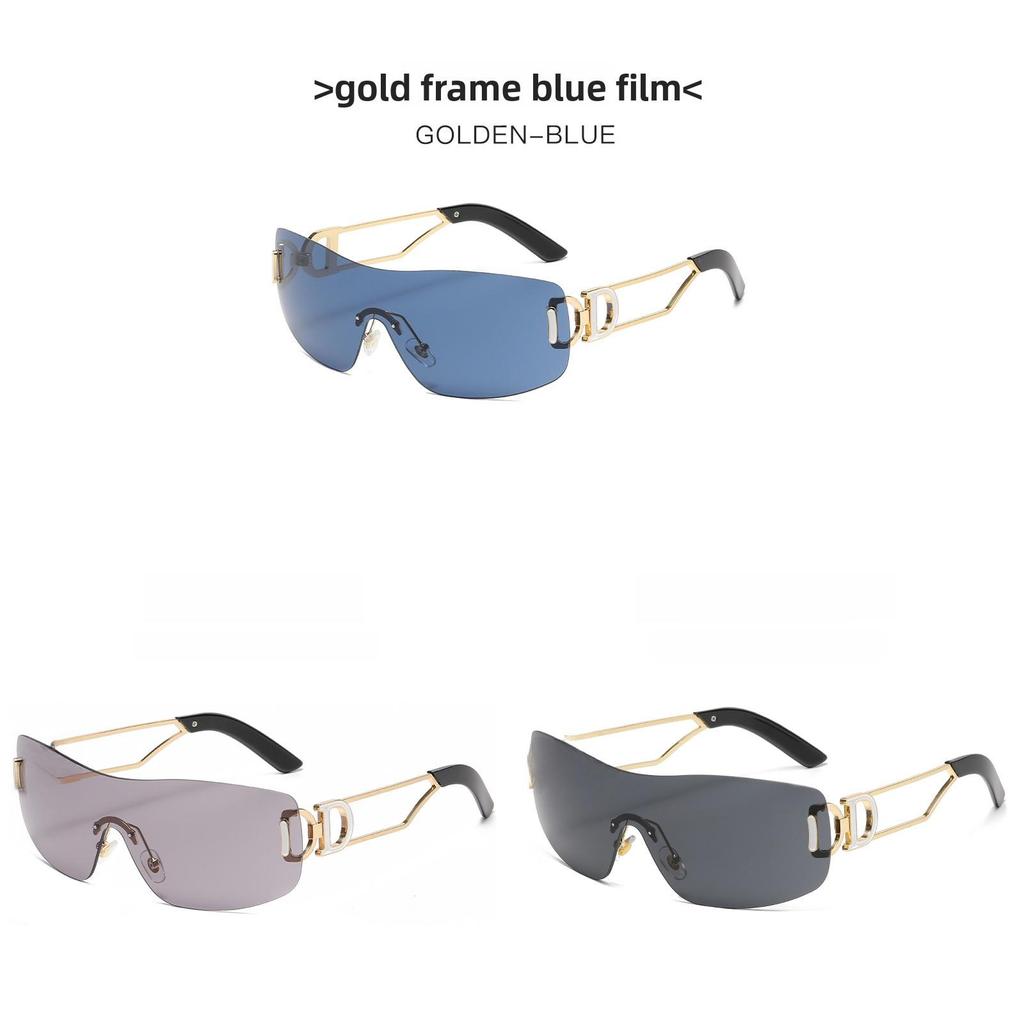 Unisex Frameless Sunglasses With Uv400 Protection For Fashion Travel And Outdoor Activities