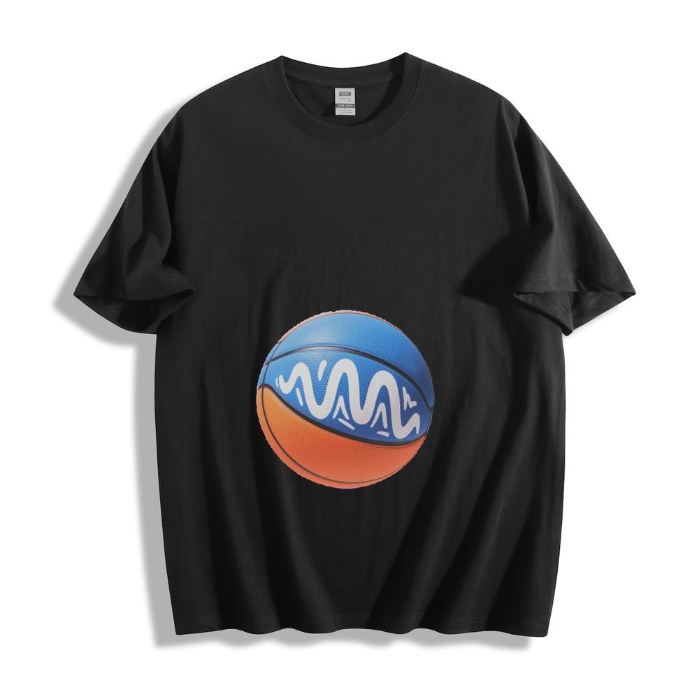 

Blue-Orange Basketball Graffiti Wave T-Shirt L