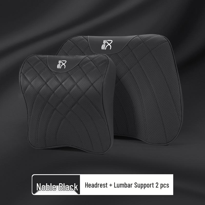 BYD Han Neck & Lumbar Support Set: Universal Headrest Pillow for Dolphin, Seagull, Seal, Song, Qin Plus - All-Season Comfort