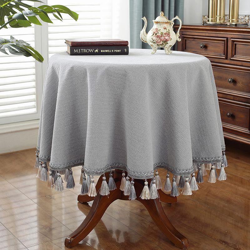 

Роскошная Современная Скатерть Ткань Хлопок Лен Скандинавская Американская Прямоугольная Скатерть круглая Скатерть Скатерть для Кофейного Столика Чехол Полотенце Коврик Dark gray(Chenille-Gray) Turntable set 80cm
