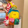 Schulranzen kontrastierende Patchwork-Internet-Promi-Rucksack weiblich Dopamin Grundschulranzen Japanisch große Kapazität Gewichtsreduzierung Mittelstufe