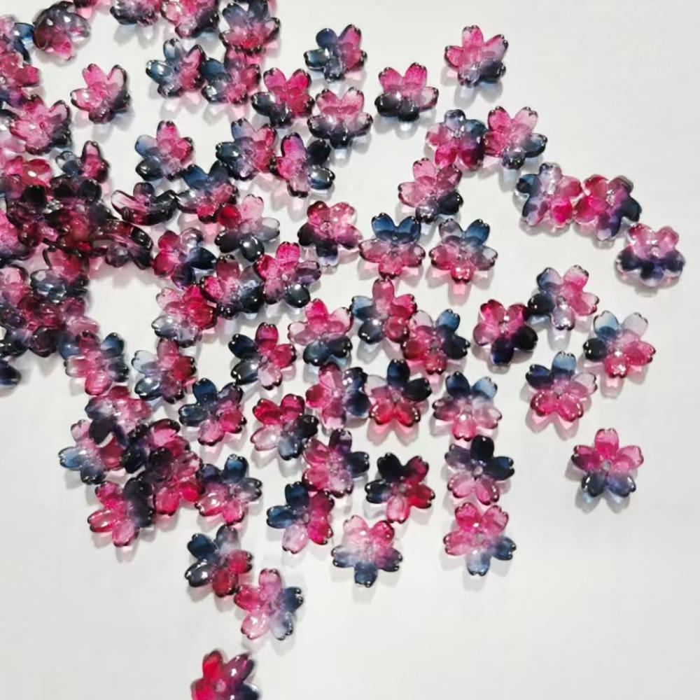 100pcs Transparent Oriental Cherry Beads Gradient Color Jewelry Making Material DIY Accessories