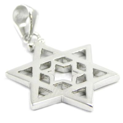 [I3924] - Silver 'Star of David' Silver Pendant