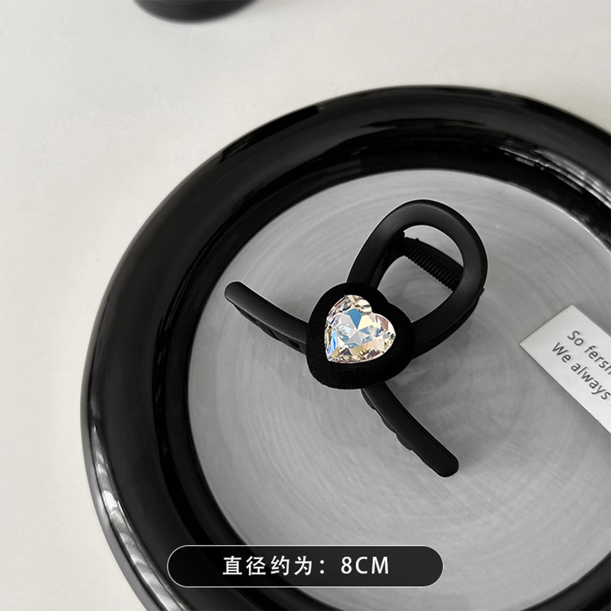 Temperament zircon love hairpin spring 2025 light luxury shark clip back head hair clip