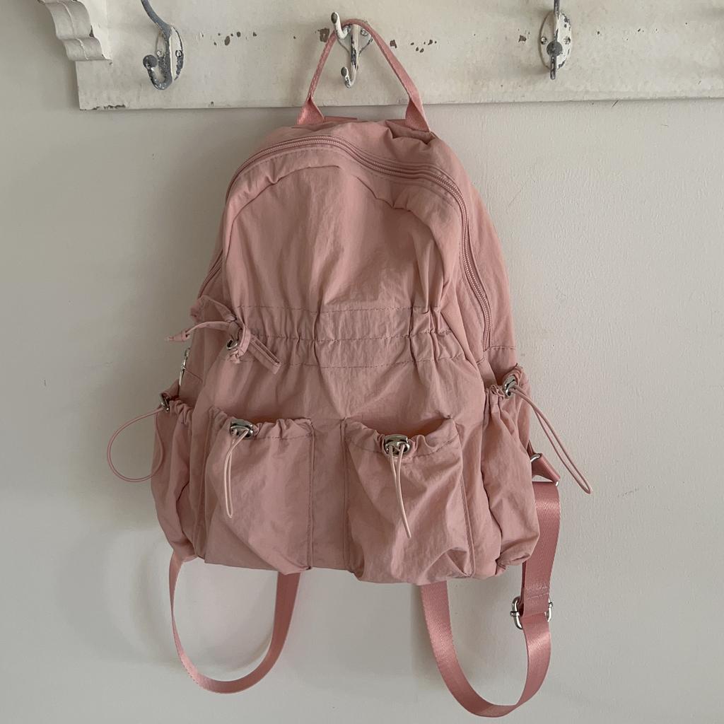 Casual Women Korea summer small backpack female ins student nylon shoulder bag travel bagpack black rucksack schoolbag Mochila
