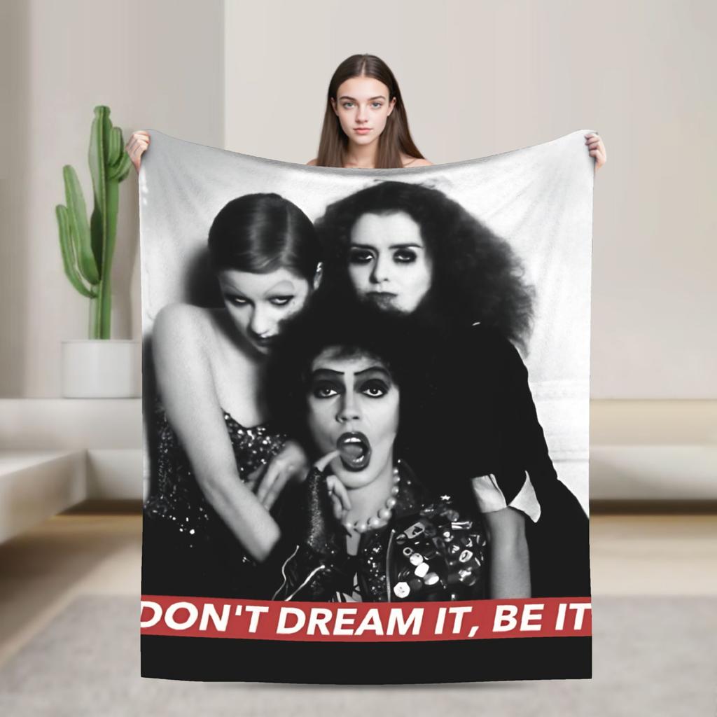 Frank N Furter Horror Movie Blanket The Rocky Horror Picture Show Flannel Warm Throw Blanket For Bedding Lounge Autumn/Winter