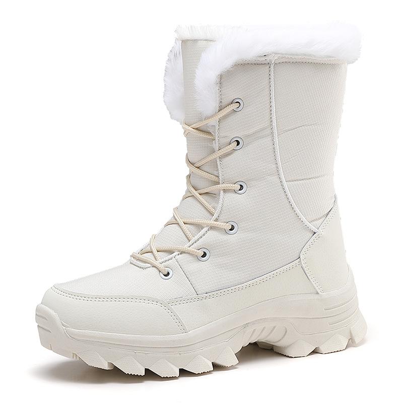 Large Size Snow Boots Women's New Winter Velvet Thickened Cold and Warm Lightweight Women's Outdoor Walking Non-slip Cotton