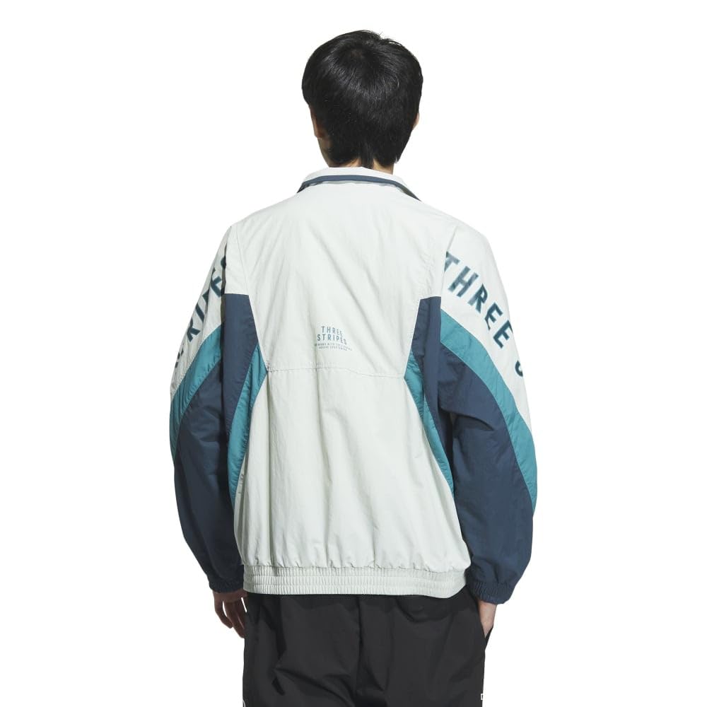 Adidas JSY33 Linen Green Jersey Top with Oversized Jacket Size M Men's Wording, Fit, Full-Zip (IS5148),