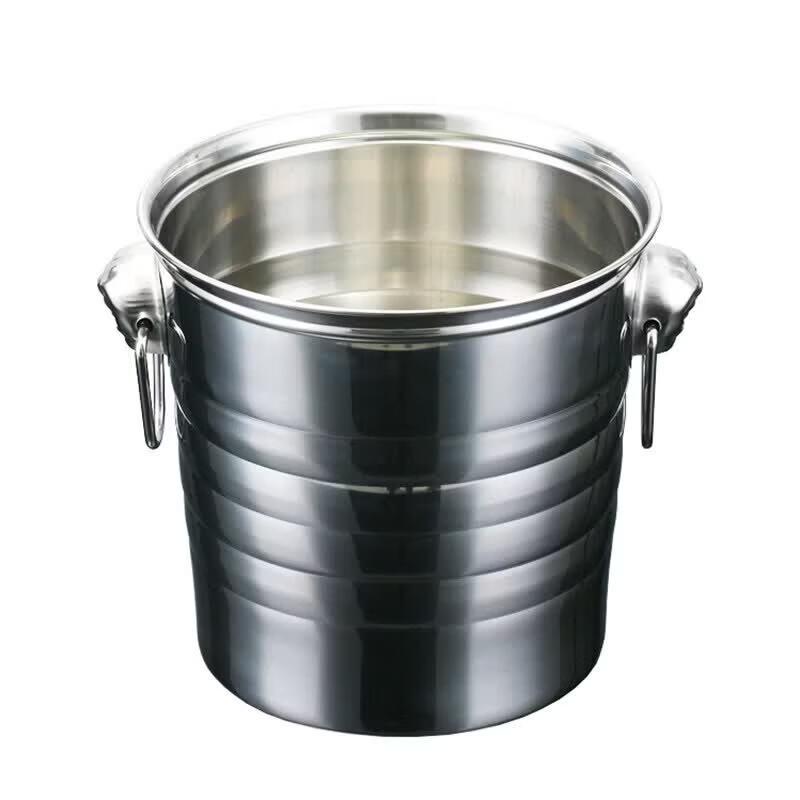 UOSO 5L Thickened Stainless Steel Ice & Champagne Bucket with Tong