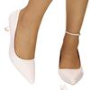 New Style High-heeled Pointed-toe Slim Heel Low-cut Versatile One-piece Slip-on Shoes