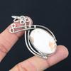 Sterling Silver Oval Natural Scolecite Crown Chakra Daughter Elegant New Pendant