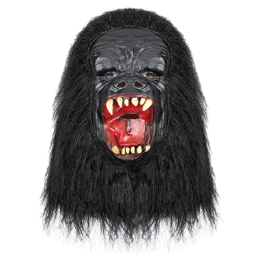 Halloween Orangutan Head Mask Costume for Women Man Cosplay Party Halloween Orangutan Mask Scary Orangutan Headgear