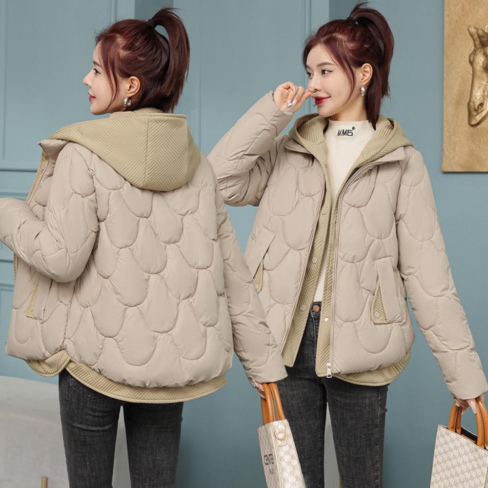 Vintage Women's Winter Cotton-Padded Jackets – Quilted Jacket, Fashionable Streetwear, Warm Lightweight Casual Outerwear