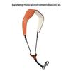 Saxophone Double Shoulder Brown Cowhide Neck Strap for Students, Adults, and Children