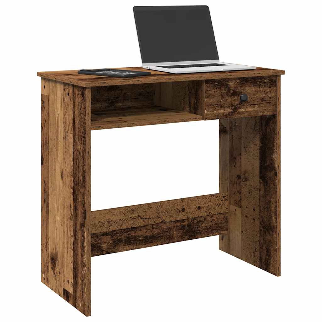 Vintage Style Desk Reclaimed Wood Look 80 X 40 X 75 Cm Engineered Wood
