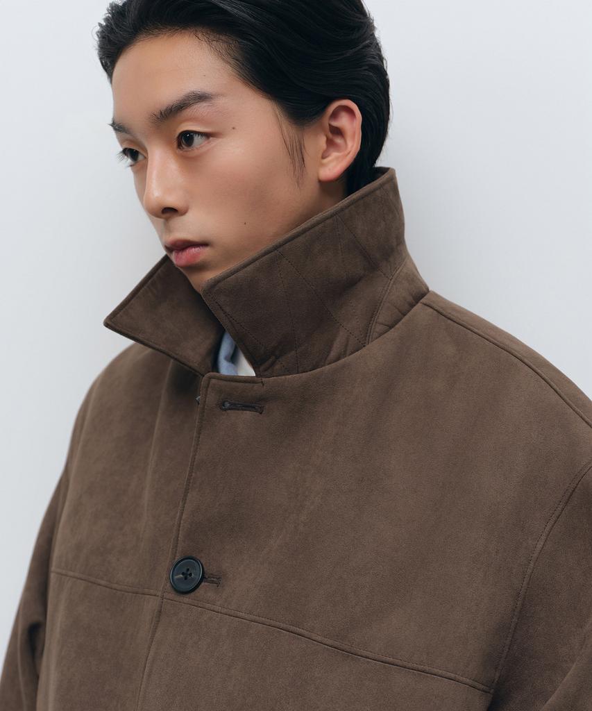 Musinsa Standard Synthetic Suede Car Coat [Brown]