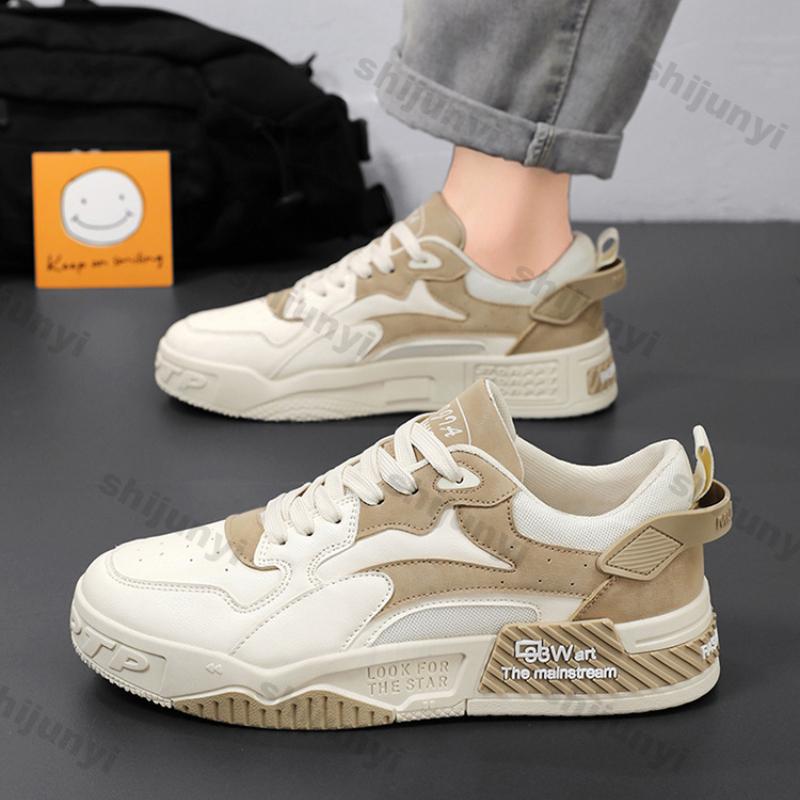 Fashion Men Sneakers Comfortable Casual Wear-resistant Flat Shoes Breathable Soft Sole Sports Shoes Thick Sole Sports Casual Board Shoe