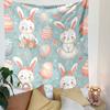 Easter Bunnies and Eggs Cute Tapestry Patterned Tapestry Decorative Wall Hanging, Home Bedroom Living Room Decor