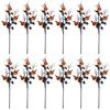 1/6 Stück Halloween Kürbis Zweige Künstliche Schwarze Ahornblatt Blumenstiele Halloween Party Dekoration Für Zuhause DIY Vase Requisiten
