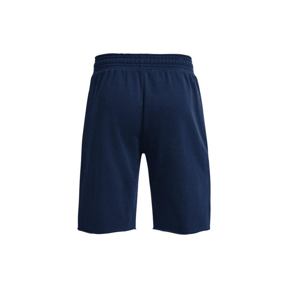 Under Armour Solid Logo Drawstring Straight Leg Sports Shorts Men Shorts Dark-Blue 1370454-408
