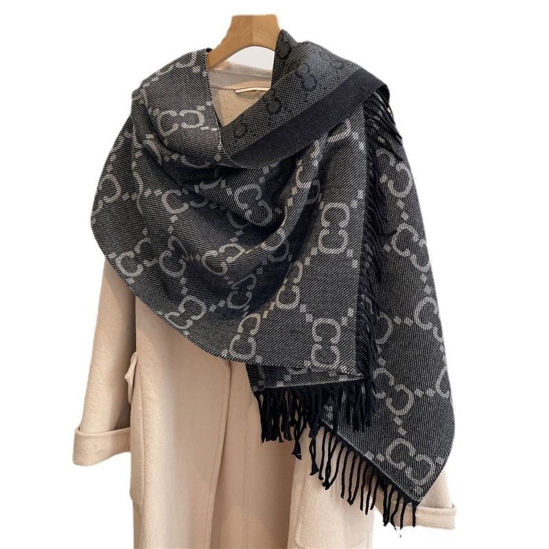 New imitation cashmere scarf women's winter versatile thickened cold scarf student windproof shawl