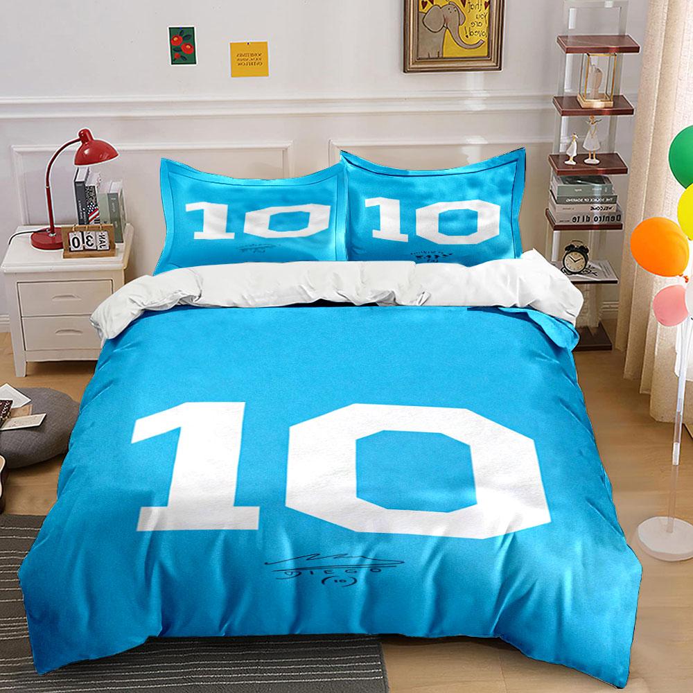 White number 10 pattern. Bedding sets Duvet cover sets Duvet covers Pillowcases(1*Duvet Cover 2*Pillowcases without duvet insert) 135x200cm