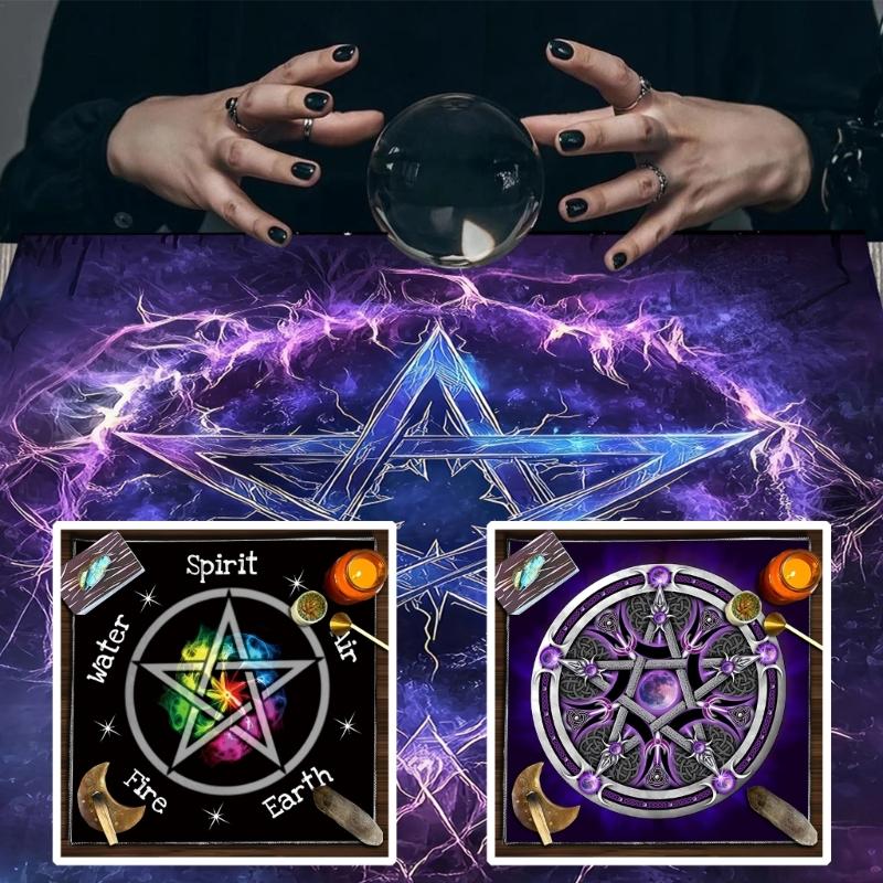 Divinations Tablecloth Star Symbol Astrology Tarots Card Tablecloth Altars Cloth Divinations Board Game Accessory