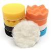 3 zoll Auto Polieren Disc 11 Teile/satz Selbst-Kleber Polieren Wachsen Schwamm Wolle Rad Polieren Pad Für Auto Polierer bohrer Adapter