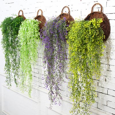 Künstliche Hängepflanze Realistische Falsche Trauerpflanze Wiederverwendbare Falsche Pflanze mit Langen Stielen für Innen- und Außenbereich Topf Hängekorb Dekoration