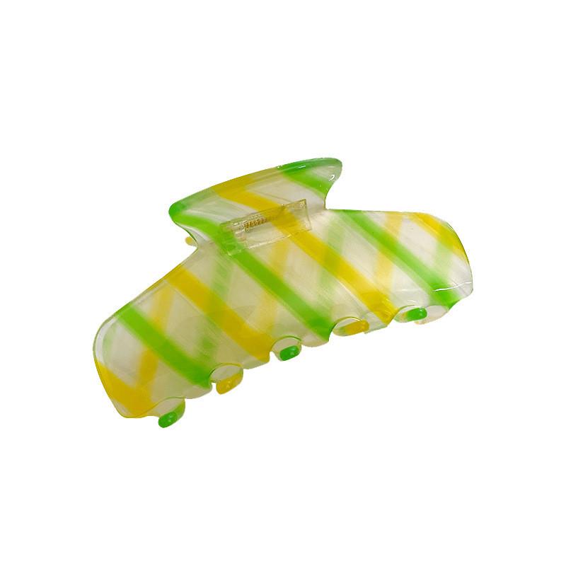 Stilvoller gestreifter Haarklammer-Clip aus Acetat für mühelose und schicke Frisuren für Frauen