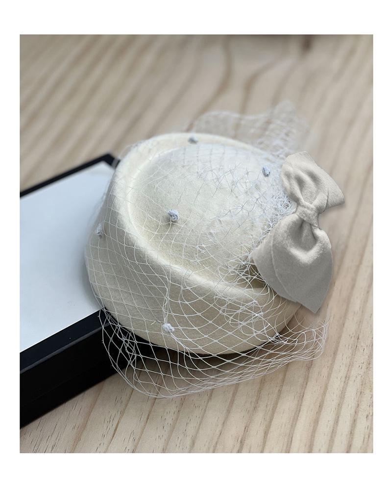 High-End Women's Fedora Hat: Autumn/Winter Bow Mesh Wool, Korean Stewardess & British Style