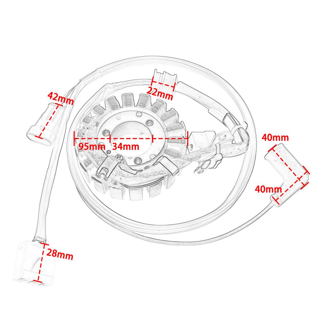 Magneto Alternator Stator For VESPA GTS 125 300 MP3 IE TOURING 300
