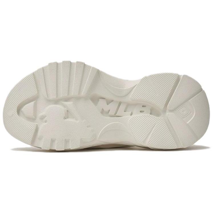 New MLB Big Ball Chunky Recovery Beach Sandals Unisex Ivory White 3ASQBCR43-50IVS