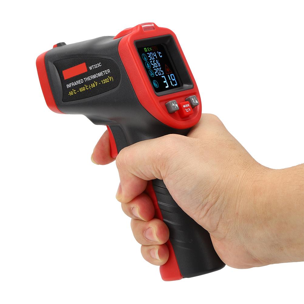 WT323C ‑50 Celsius ‑650 Celsius  Industrial Infrared Thermometer Handheld Temperature Tester
