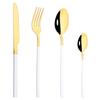 4pcs Pink Gold Dinnerware Set Stainless Steel Tableware Set Home Kitchen Eating Utensils Knife Fork Spoon Cutlery Set