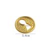 Pleated Brooch Alloy Keyhole Shape Glaze Luxury Badge Pin Trendy Banquet Clothes Metal Pin