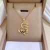 ZAKOL Exquisite Chinesisches Panda Design Herz Anhänger Halskette für Frauen Mädchen Buling CZ Weiblich Jubiläum Zirkon Geschenk