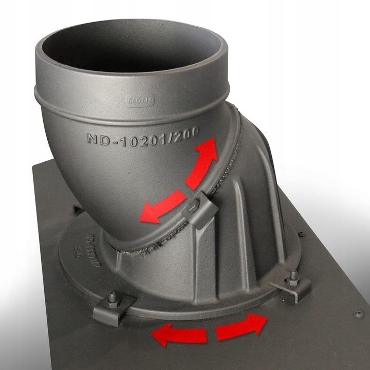 Steel Fireplace KRATKI ZIBI DECO 11 kW Ø 180 Installation Kit