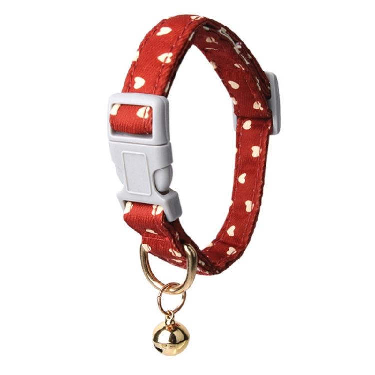

Elegant Flower Pattern Dog Collar Adjustable Collar Small Breeds Walking Collar with D Rings Pendants For Outdoor Use
