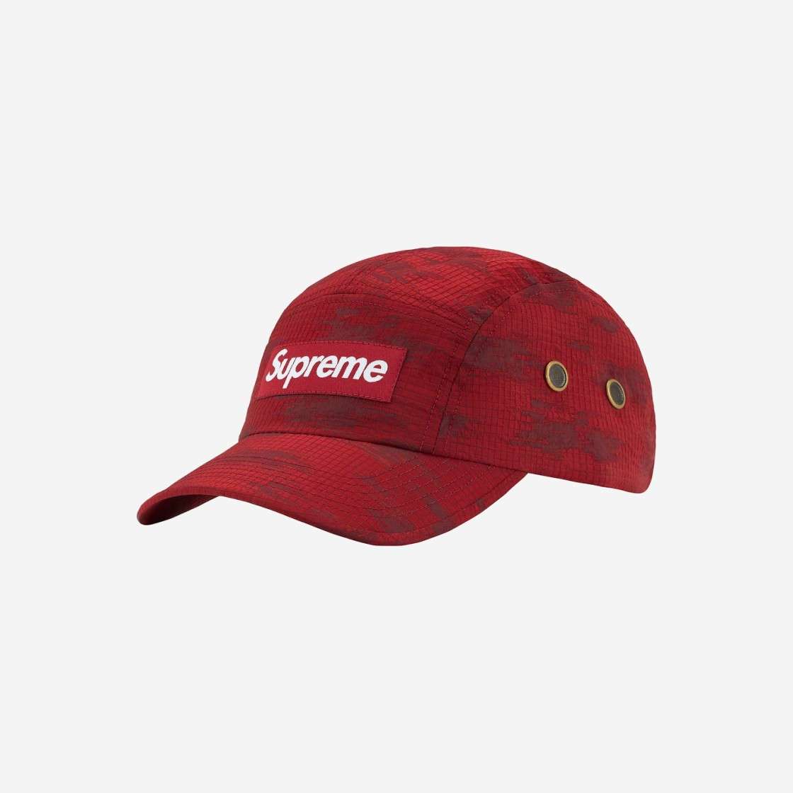 

Кепка Supreme Broken Camo Camp Красная 22SS -
