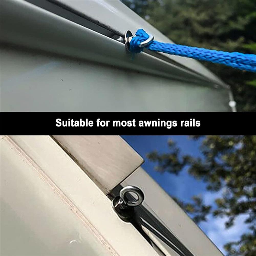 Pack Of 8 Awning Track Stopper, 304 Stainless Steel Awning Stopper For Pipe Track, Caravan, RV, Camper, Boat