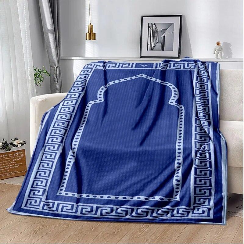 Islám muslimská modlitební kaligrafická přikrývka, měkká přikrývka pro domácí postel pohovka pohovka piknik cestovní kancelář přikrývka na odpočinek dítě