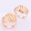 Purple Gold Wide Version Shiny Hollow Ring Fashionable Rose Gold Plated Gold Live Ring
