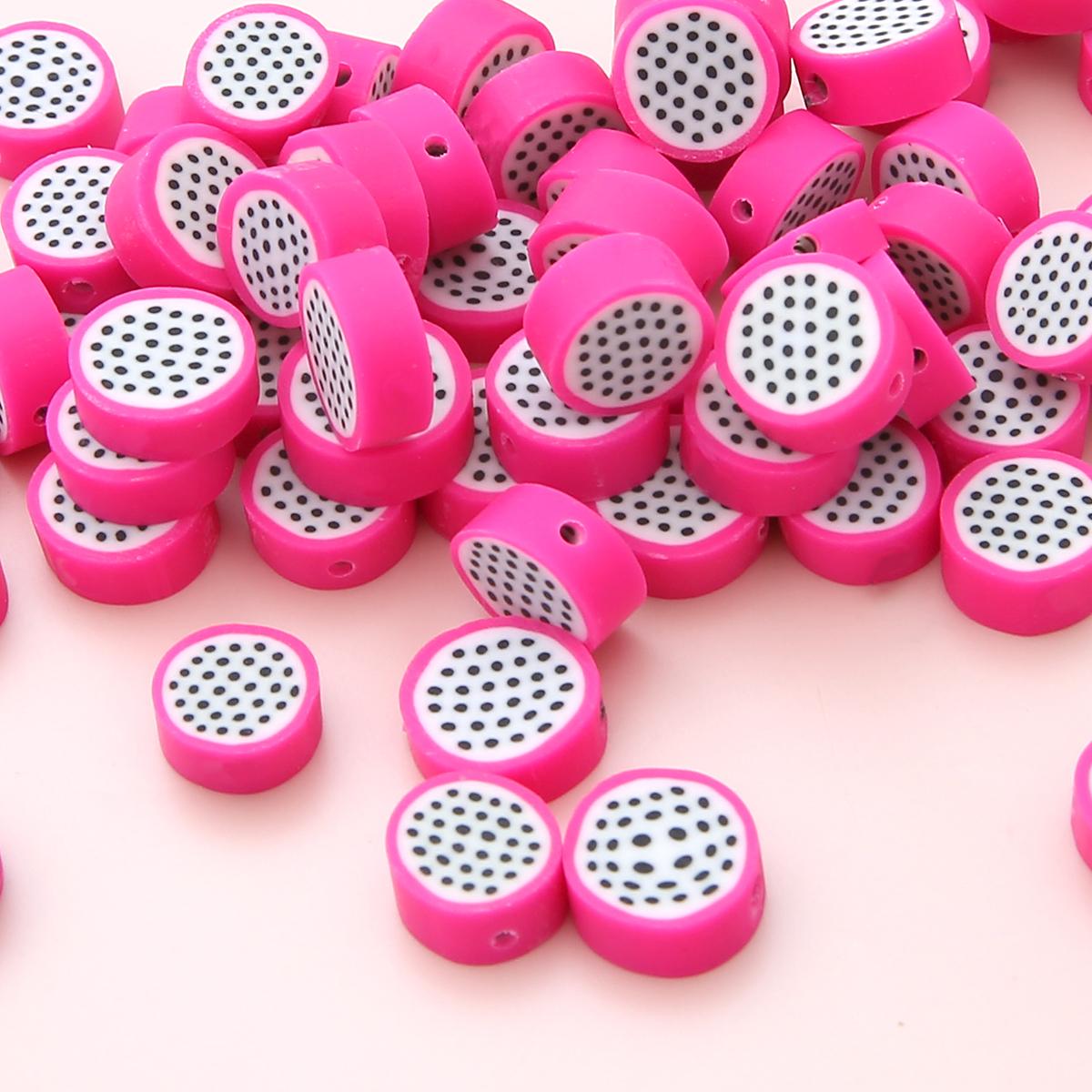 

30 шт разноцветные бусины-разделители из полимерной глины в фруктовом стиле для изготовления ювелирных изделий