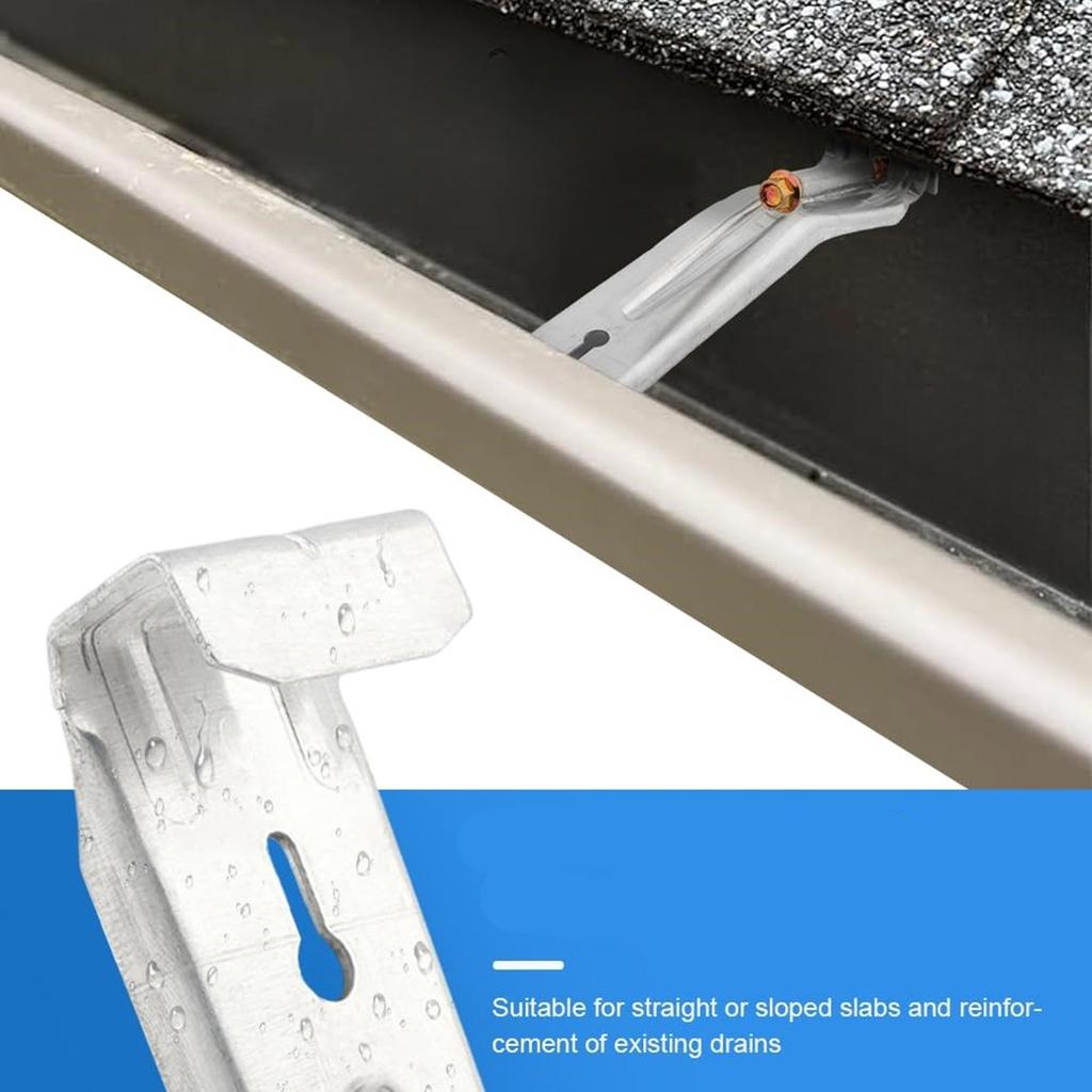 28Pcs Concealed Gutter Hangers with Pre-Inserted Quick Screw Gutter Clip Rain Gutter Brackets for Gutters Repair