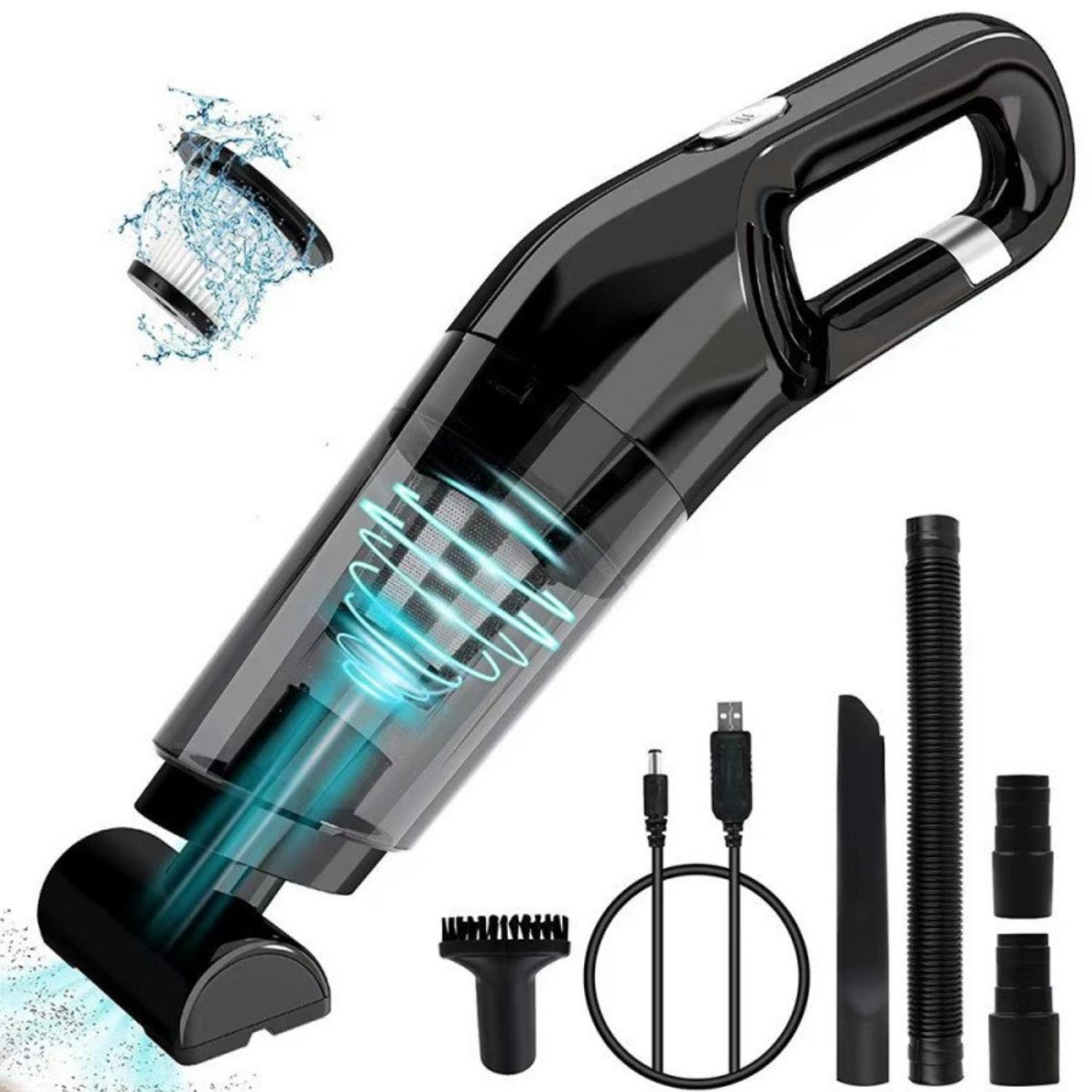 

Handheld Vacuum Cordless, 26,000 Pa High Power Suction, Portable Rechargeable Car Vacuum Cleaner for Home, Pet Hair, Keyboard & Furniture, Black чорний