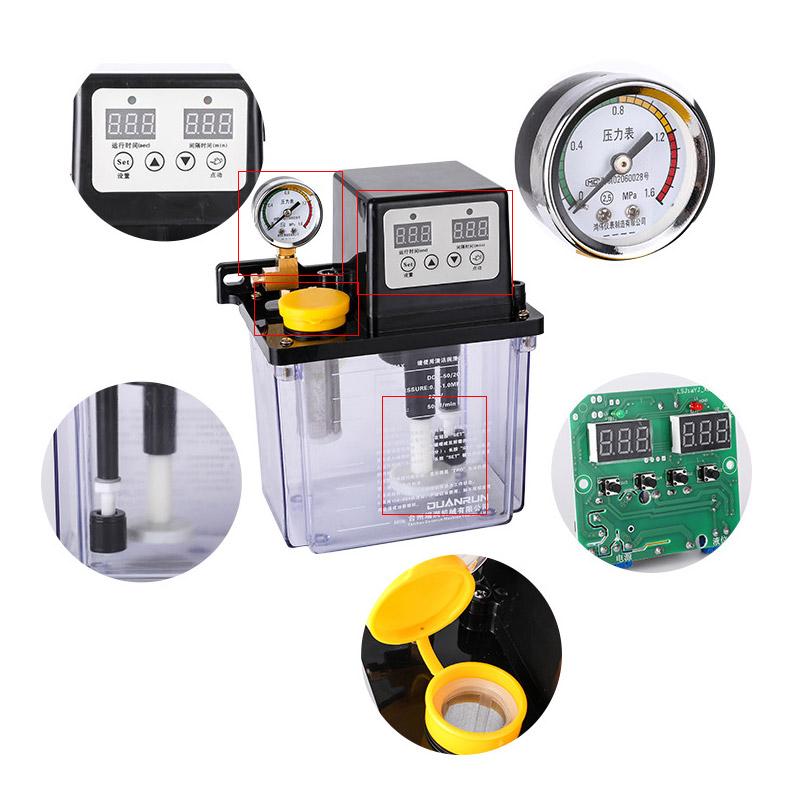 1 pz 0,5L Pompa Lubrificante Pompa Olio Lubrificante Automatica Pompa di Lubrificazione Elettromagnetica CNC Lubrificatore